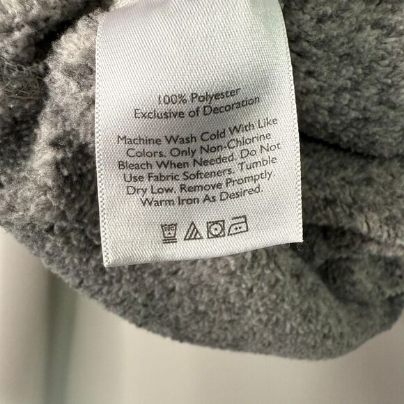 Eddie Bauer Fleece Lined V-Neck Pullover Pockets Marled Grey Mint Womens Medium - Picture 7 of 8